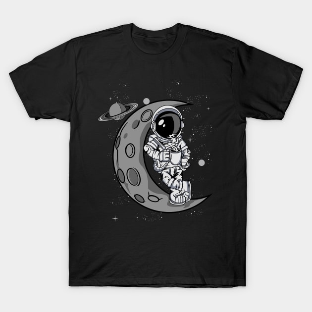 Moon Coffee T-Shirt by D3monic